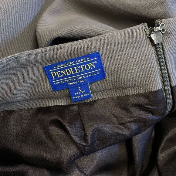 Pendleton Lined Virgin Wool Suit Skirt Size 2 - Picture 2 of 9